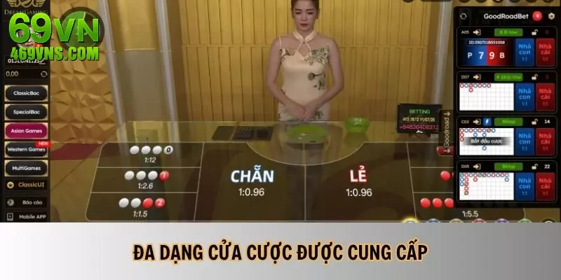 Đa dạng cửa cược cung cấp để dự đoán kết quả